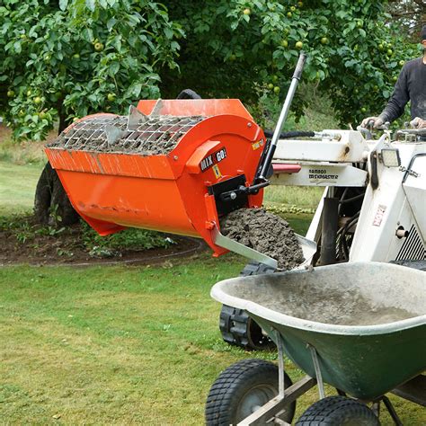 skid steer mounted feed mixer|mini skid steer concrete mixer.